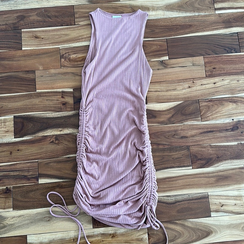 Pleated mini dress